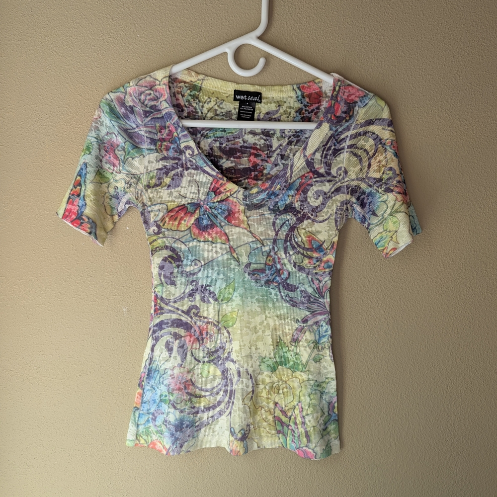Wet Seal Multicolor Floral Women's Top